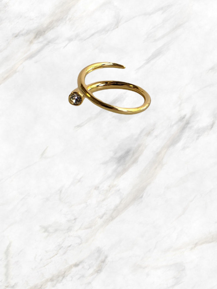 Empress Eugenia Twirl Ring With A Single Stone