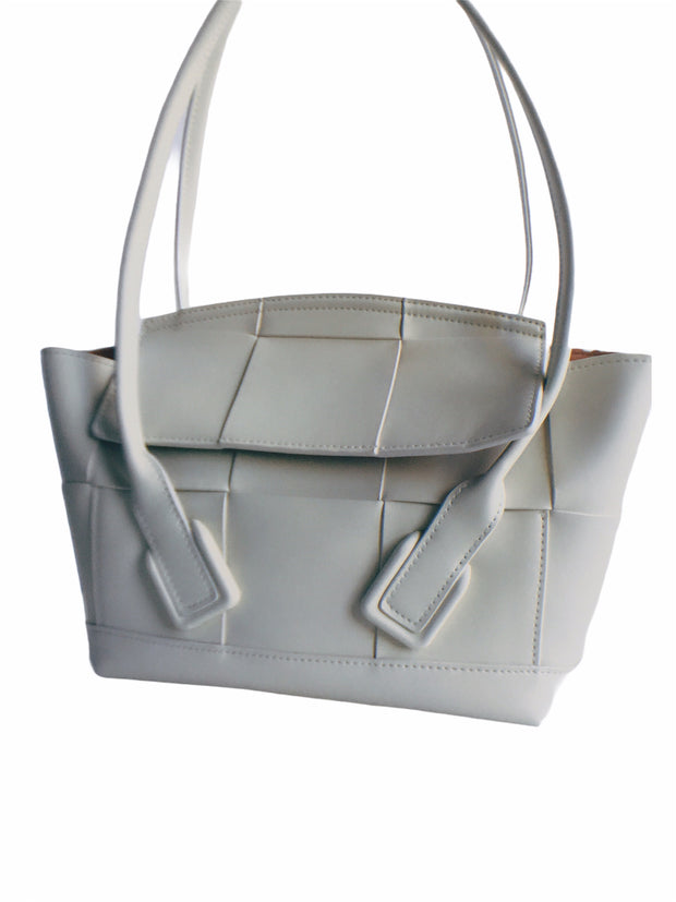 Medium Flap-Open Leather Tote Bag