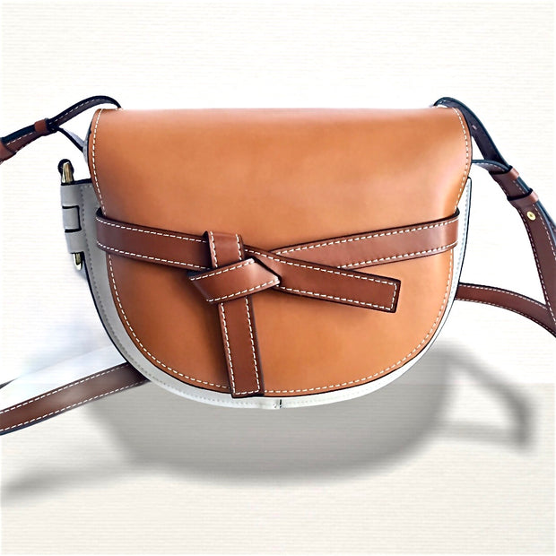 Brown Leather Saddle Bag