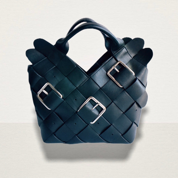 Leather Weave Tote Bag