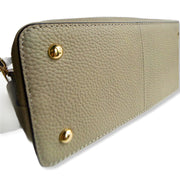 Leather Satchel In Khaki