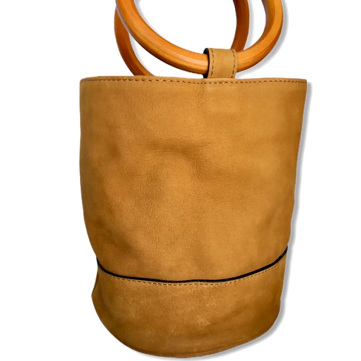 Brown Leather Bucket Bag