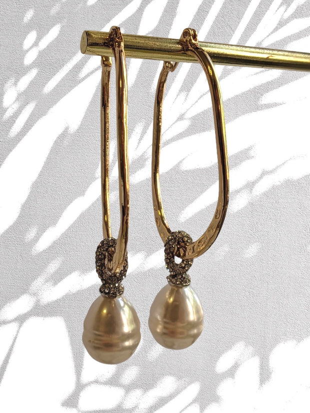 Antique Gold Earrings With Pearls